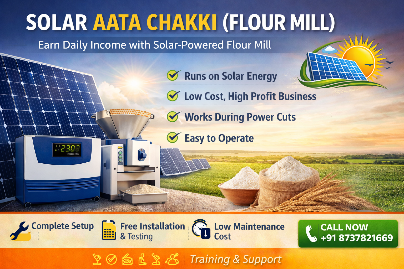 rishita solar aata chakki